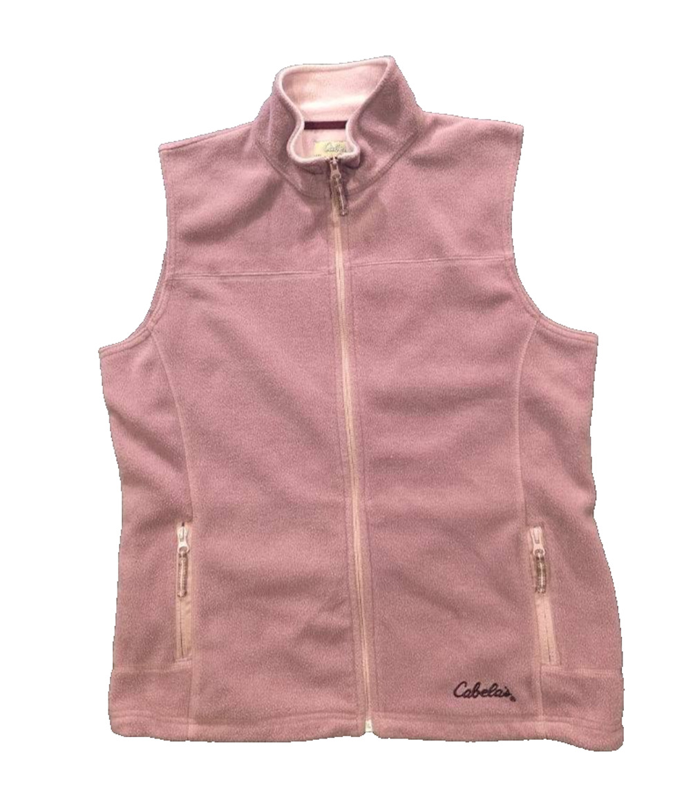 Cabela's Women's Fleece Vest Medium Full-Zip Mauve/Pink Size Large A011027